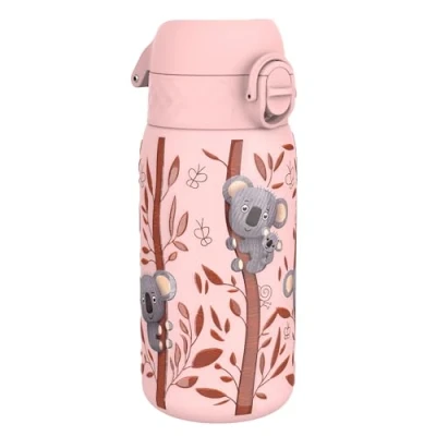 Image of Ion8 Lightweight Steel Kids Water Bottle, 400ml/13oz, Non Insulated, Leak Proof, Easy to Open, Secure Lock, Dishwasher Safe, Fits Cup Holders, Carry Handle, Metal Blue, Mermaids