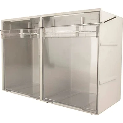 Image of Rhino Tilt Bins RTB4BAR Van Storage with Retaining Locking Bar Wall Mounted Small Parts Components Boxes. Ideal Clear View Containers for Screws Bolts Nails