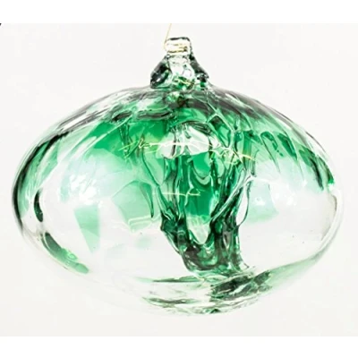 Image of Milford Collection Orb Tree of Life Large Glass Globe Emerald