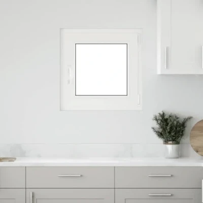 Image of vidaXL RISOR Anthracite Basement Window 50x50 cm PVC Tilt &amp; Turn Leak Protection, Thermal Sound Insulation