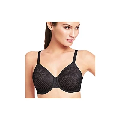 Image of Wacoal Women&#039;s Plus Size Visual Effects Minimizer Bra, Black, 34F