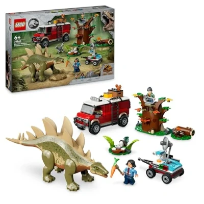 Image of LEGO Jurassic World Dinosaur Missions: Stegosaurus Discovery Toy Set for 6 Plus Year Old Boys and Girls, with a Dino Figure, Birthday Gift Kids Fans of Ben Sammy 76965