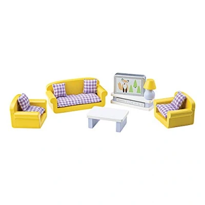 Image of Tidlo Wooden Doll&#039;s House Living Room Furniture Set