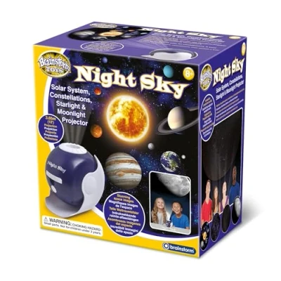 Image of Brainstorm Toys Night Sky Solar System, Constellations, Starlight and Moonlight Projector, Medium