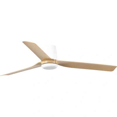 Image of Punt Tub Medium White, Light Wood DC Ceiling Fan 6 Speed