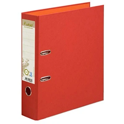 Image of Exacompta Ref 53985E Forever Collection Prem&#039;Touch Lever Arch File 320 x 290mm, Suitable for A4 Documents, 80mm Spine, 100% Recycled Paper Red