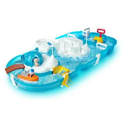 Image of AquaPlay Polar Waterway with Iceberg, Reservoir and Ramp for a Waterfall, Includes Olivia Toy Figure Colour Changing Function, Children from 3 Years 8700001522 Turquoise