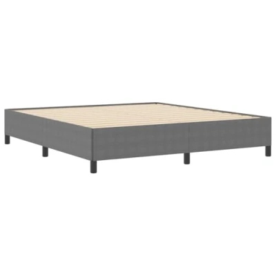 Image of vidaXL Light Grey Platform Bed Frame Engineered Wood &amp; Pine Matte Finish 180x200 cm Modern Base for Bedroom/Guest Room