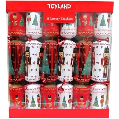 Image of Toyland® Pack of 12 Large Luxury Soldier Christmas Crackers Approx 33 x 5cm