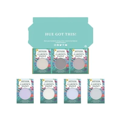 Image of Rust Oleum Garden Paint in Gloss Finish Pastel Purples Tester Box