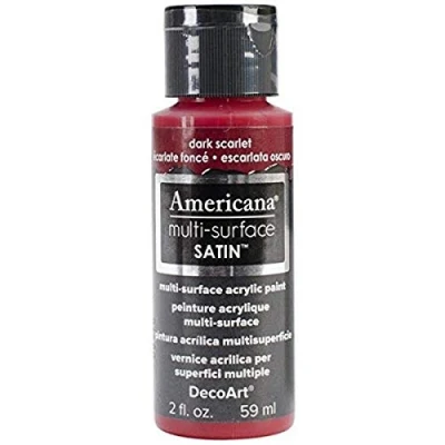 Image of Deco Art Acrylics Multi Purpose Paint, Dark Scarlet Satin,Red,59 ml (Pack of 1)