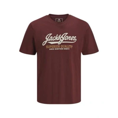 Image of JACK &amp; JONES Men&#039;s Jprbluhudson ss tee Crew Neck FST T Shirt, Port, S