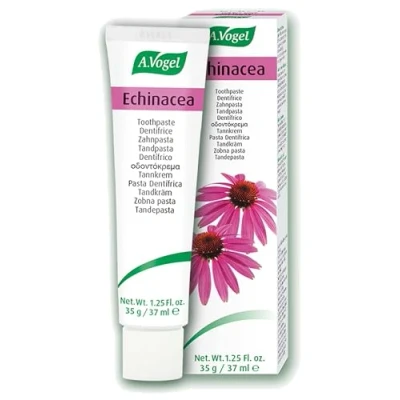 Image of A.Vogel Herbal Echinacea Toothpaste Organic, Fluoride free Fresh Extracts of Liquorice &amp; Eucalyptus 100g