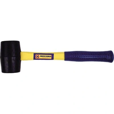 Image of 16 OZ FIBRE SHAFT RUBBER HAMMER MALLET TENT PEGS