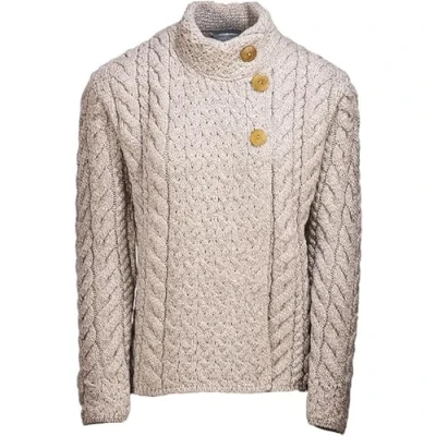 Image of WALKER AND HAWKES Ladies Supersoft Merino Wool Haymoor Jumper Marble Grey Small (UK8 10)