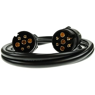 Image of Maypole 7 Pin 2.5 m 2x7 Plugs and Core Connecting Lead, for Trailer Lighting
