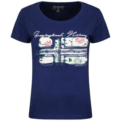 Image of Geographical Norway Women&#039;s Jepson Lady t Shirt, Marine, XL