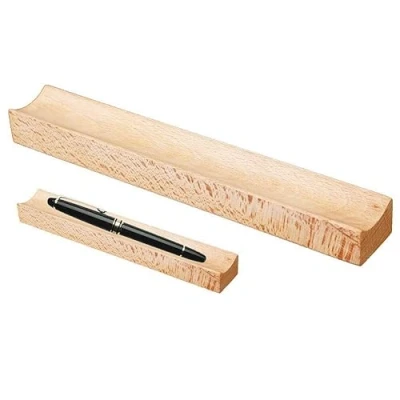 Image of Bemvp 1pc Pen Organizer Holder Pencil Wooden Display Stand Fountain Ballpoint Rack Office Stationery