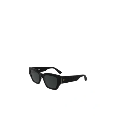 Image of Lacoste Woman L6053S 001 Sunglasses Acetate Black Grey Butterfly Normal