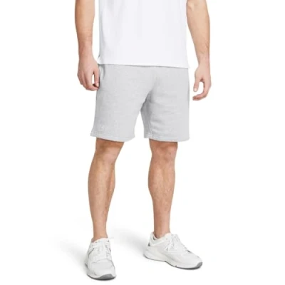Image of Under Armour Men&#039;s UA Rival Fleece Shorts, (011) Mod Gray Light Heather / White, Large Tall