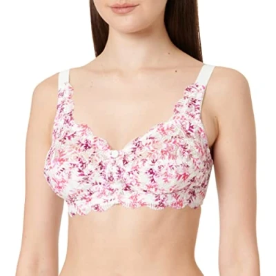 Image of Susa Women&#039;s Latina Bra, Pink Graphic, 44 DD
