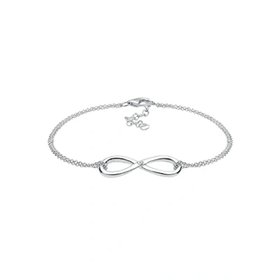 Image of Elli DIAMONDS Bracelet Women with Infinity Pendant and Diamond (0.03 ct.) in 925 Sterling Silver