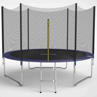 Image of GALACTICA 10FT Round Trampoline Set Outdoor Garden Safety Net Enclosure Spring Jump Mat Padding Ladder GT TS 02 Blue