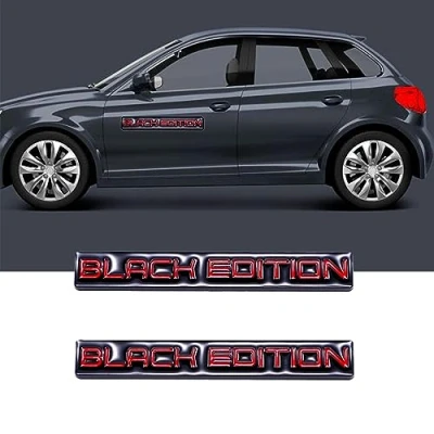 Image of Black Edition Emblem 3D Metal Limited Badge Car Panel Body Self adhesive Sticker Vehicle Auto Tuning (Black)