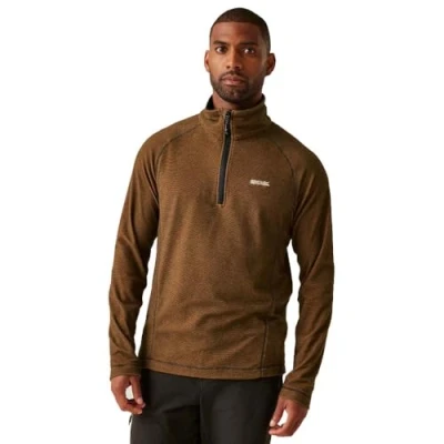 Image of Regatta Men&#039;s Montes Lightweight Half Zip Fleece Fox Black, Size: M