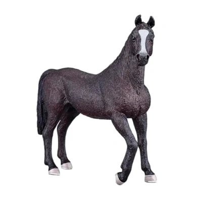 Image of MOJO Arabian Stallion Black Horse Farm Animal Model Toy Figure