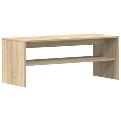 Image of vidaXL TV Cabinet Sonoma Oak Modern Engineered Wood Entertainment Center with Ample Storage for Living Room/Bedroom 100x40x40cm
