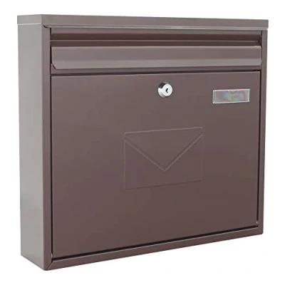 Image of Rottner Mailbox Teramo Brown Cylinder Lock Nameplate Dual Loading Front and back Mounting Material Included