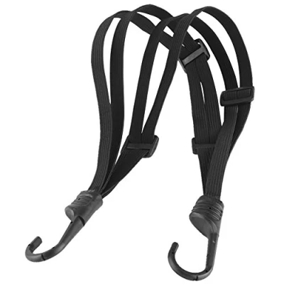 Image of motorcycle Helmet Strap Pad Rope, BSDDP Retractable lock Luggage Rope Elastic With 2 Hooks