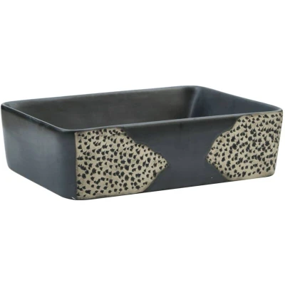 Image of vidaXL Countertop Basin Black Rectangular 46x35.5x13 cm Ceramic