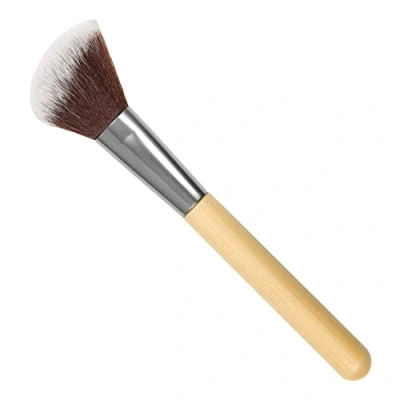 Image of Manicare Bamboo Blusher Brush, Makeup Brush With Handle And Synthetic Bristles, Professional Application, Flawless Blending Of Powder Cosmetics, Great For Blush, Highlighter Bronzer