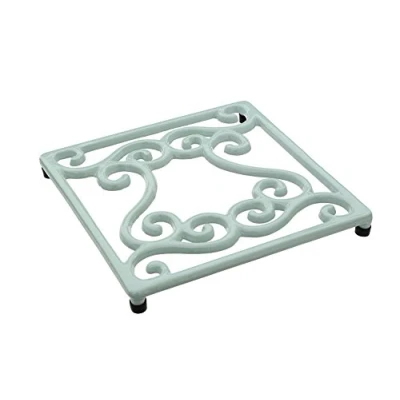 Image of Premier Housewares 812125 Cast Iron Trivet Pale Blue, H2 x W18 D18cm