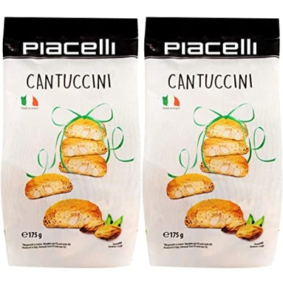 Image of Piacelli Cantuccini Almond Biscotti Pack of 2 (2x175g)