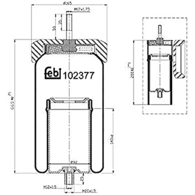 Image of 1081785, 20455245, 20494458, 20534645 Boot, air suspension FEBI BILSTEIN 102377