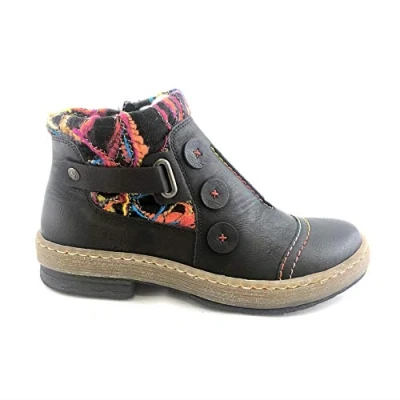 Image of Rieker Womens Black Ankle Boot Size 3.5 UK