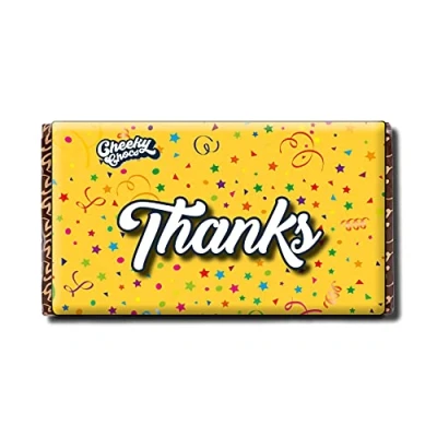 Image of Thanks Chocolate Bar with Novelty Joke Wrapper Funny Rude Gift Birthday Present (Chocolate Included)