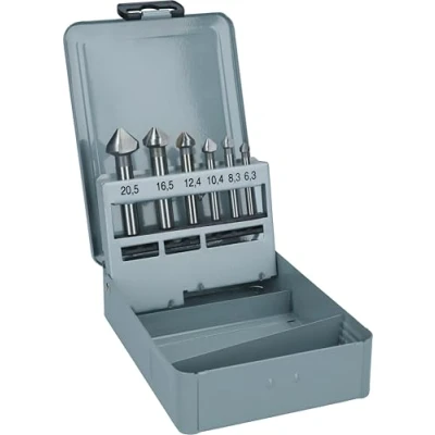 Image of Bosch Accessories 2608597527 6 Piece Rose Head Countersink Set 45; 63 mm / 5 10 6.3; 8.3; 10.4; 12.4; 16.5; 20.5