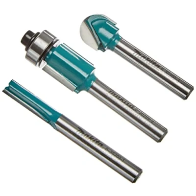 Image of Makita Router Bit Set, 3 Piece, of 30209