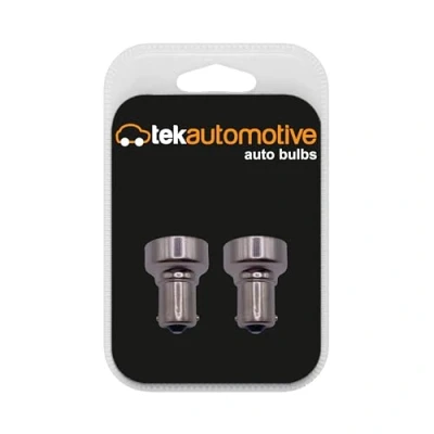 Image of Tek Automotive RED LED 382 P21W Bulb, Car Light Bulbs, Indicator Brake Reverse Tail Rear Fog Light, 19 12V BA15S Twin Pack