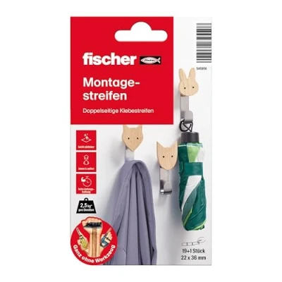 Image of Fischer 545956 No Tools Required Tape, White, Länge: 22 mm x Breite: 36