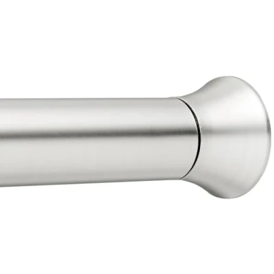 Image of Amazon Basics Shower Curtain Tension Rod, Extendable 61 to 91 cm, Nickel