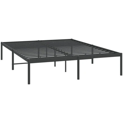 Image of vidaXL Metal Bed Frame without Mattress Black 150x200cm