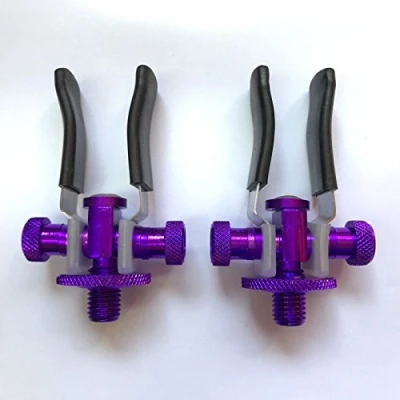 Image of 2 CARP FISHING PURPLE ALUMINIUM SPECIALIST ADJUSTABLE SUPER LITE BUTT ROD RESTS