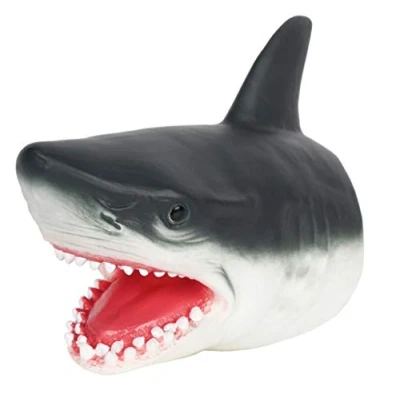 Image of YXiang dinosaur shark snake hand puppet rubber toy children (shark)