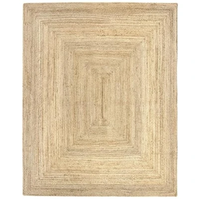 Image of HAMID jute Alhambra natural colour rug 100% fibre (200 x 250 cm).