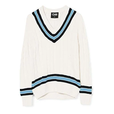 Image of Gunn &amp; Moore GM Cricket Sweater Navy/Sky Small